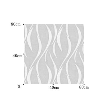 【北欧モダン】ふわふわの波柄のドレープカーテン【RC-2002】ライトグレー