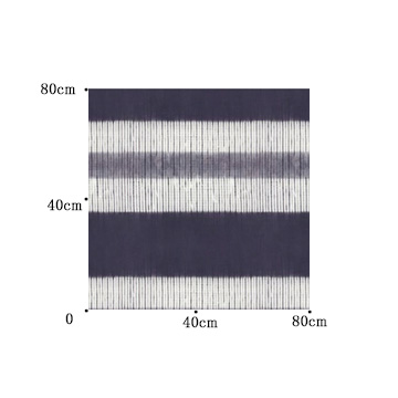 【イタリアン モダン】絞り染めのような幾何学柄のドレープカーテン【RC-2060】ダークブルー